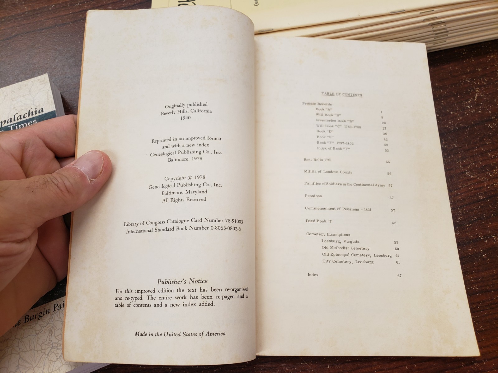 LOUDOUN Co, VA Abstracts of WILLS 1757-1800, by King, USED 1978 Book, 86 pages