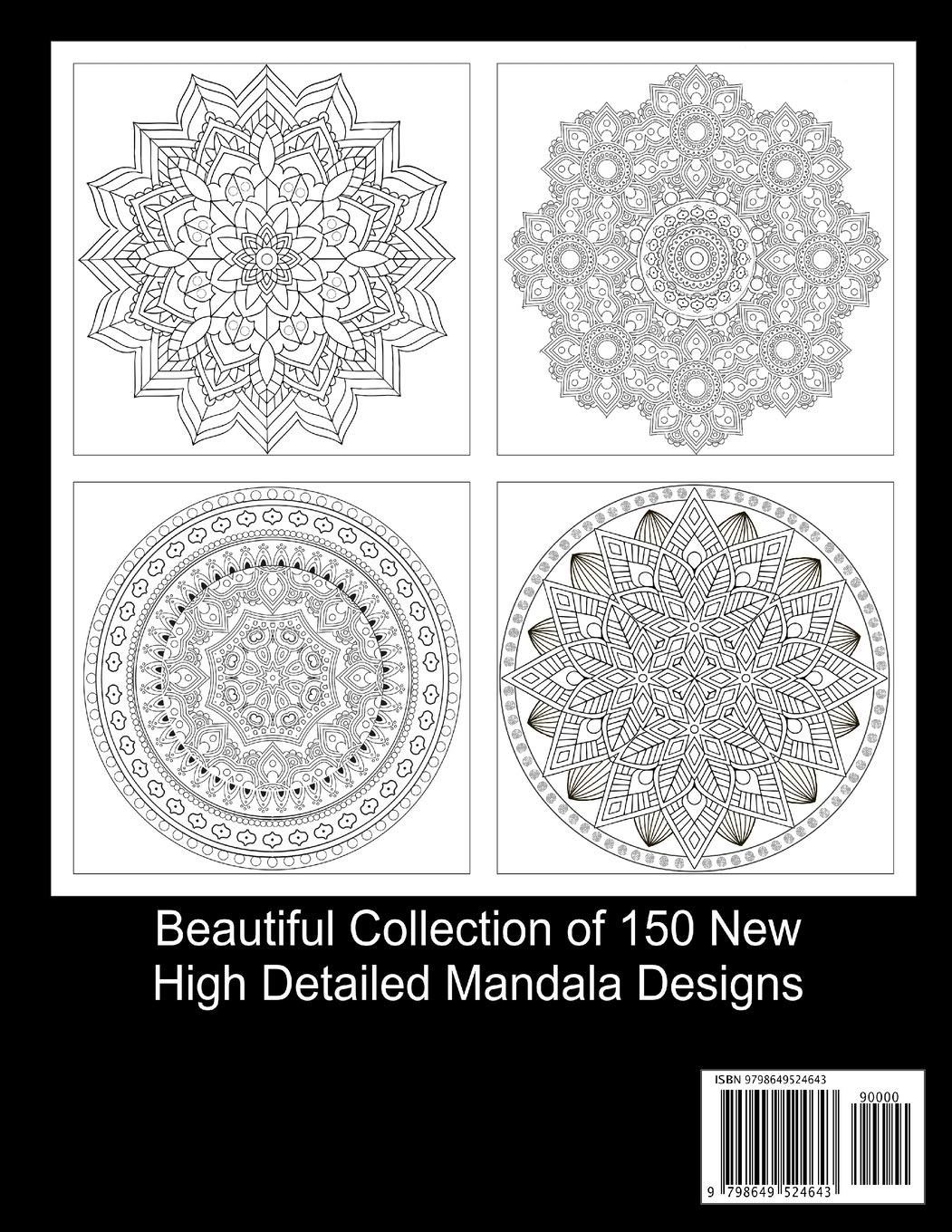 150 Mandalas Coloring Book for Adults Stress Relieving Beautiful Mandala