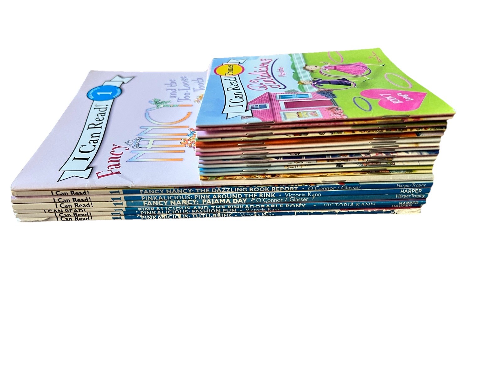 Lot of 20 Pinkalicious And Fancy Nancy Easy Reader Books, Level 1, Phonics
