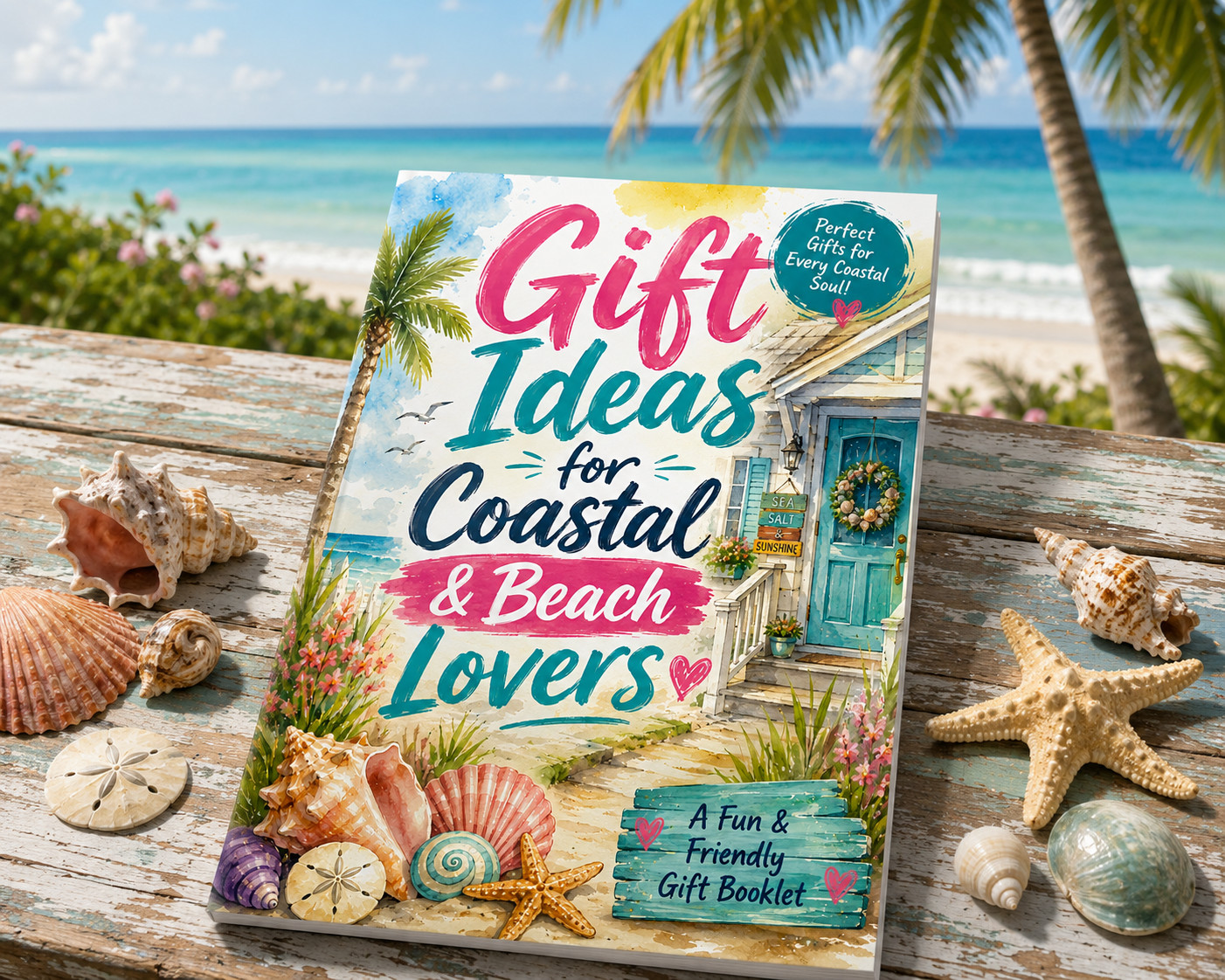 Gift Ideas for Coastal Beach Lovers Planner Beach Gift Guide 24 Page Booklet