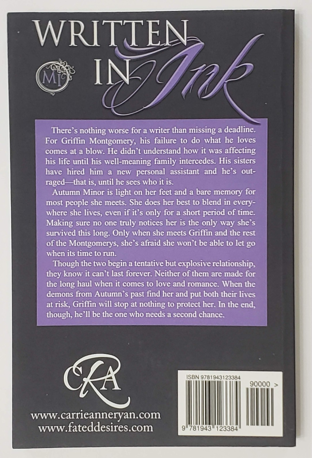Carrie Ann Ryan Lot of 8 Various Titles Contemporary Romance Paranormal Ink …