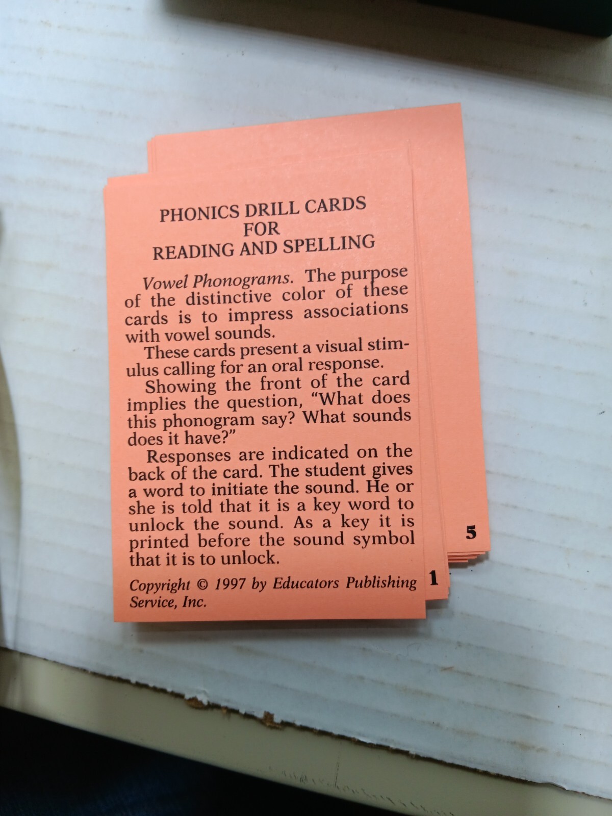 Phonics Drill Cards Teal Green Box 2002 Printing Teach Reading UPC 9780838802021