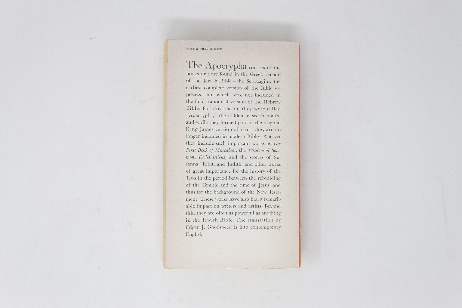 The Apocrypha Goodspeed 1959 Vintage Book Religious Texts Bible Apocryphal