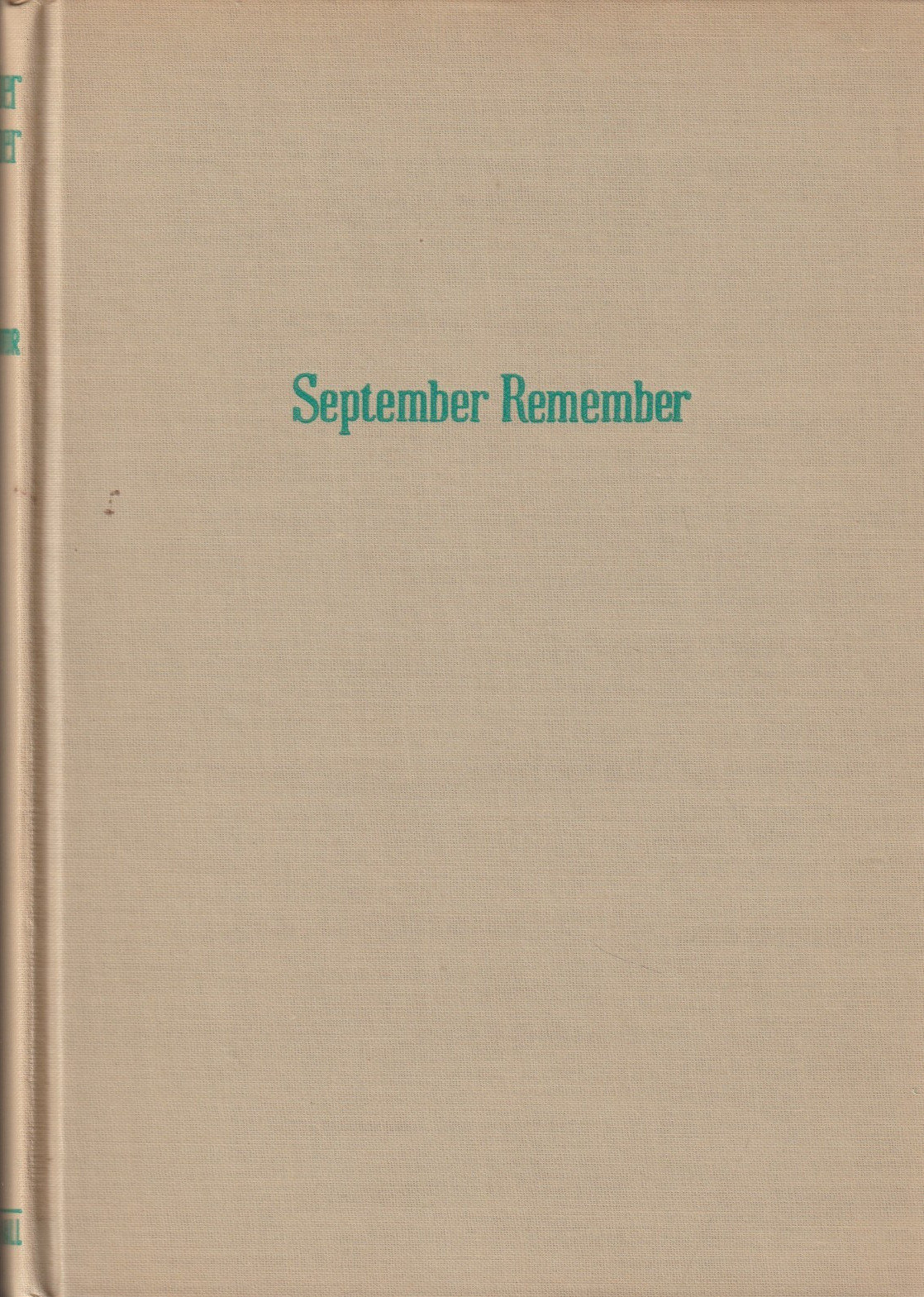 Alcoholics Anonymous, 1945, SEPTEMBER REMEMBER, HC w/dj, Eliot Taintor 3rd prnt.