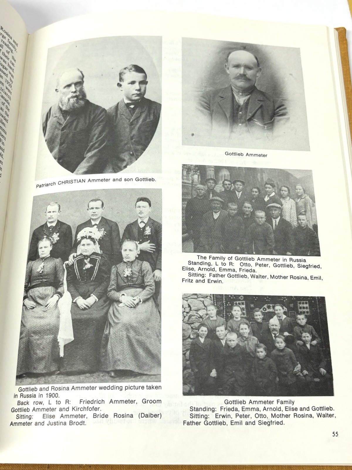 History and Genealogy of Christian Ammeter 1849-1938 by P.J. Peters Canada 1982