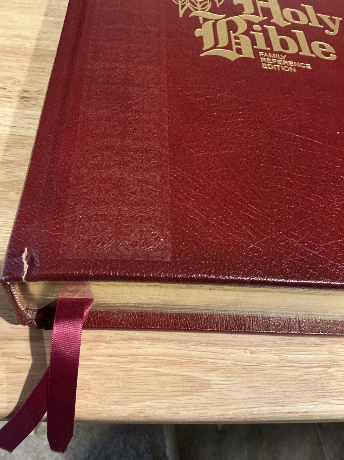 1971 HOLY BIBLE Family Reference Edition King James KJV Edition Red Letter EUC