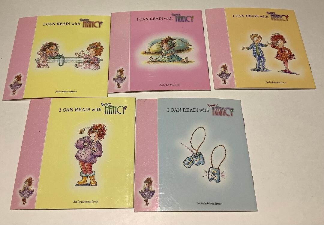 Set of 5 Fancy Nancy I can Read Phonics Paperback Books 8-12 2013
