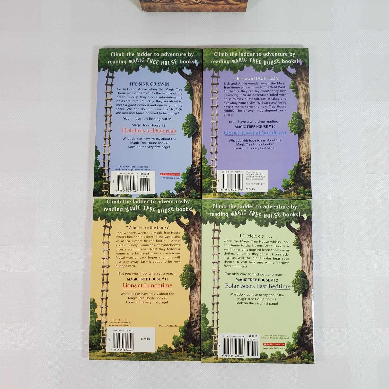 Magic Tree House Boxed Set #9 10 11 12 Mary Pope Osborne Scholastic PBs