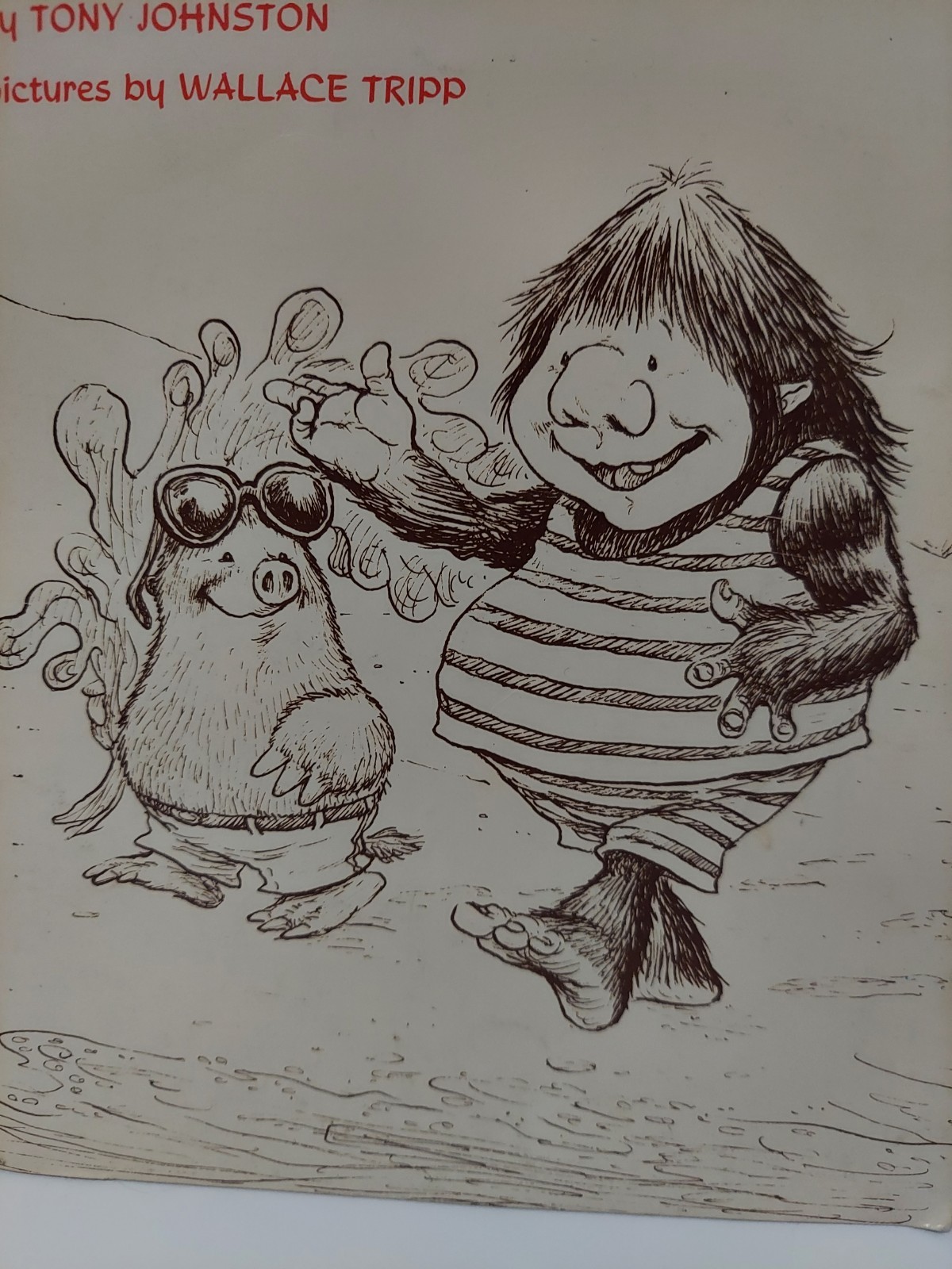 Mole and Troll at the Beach Tony Johnston Wallace Tripp Vintage Paperback 1977