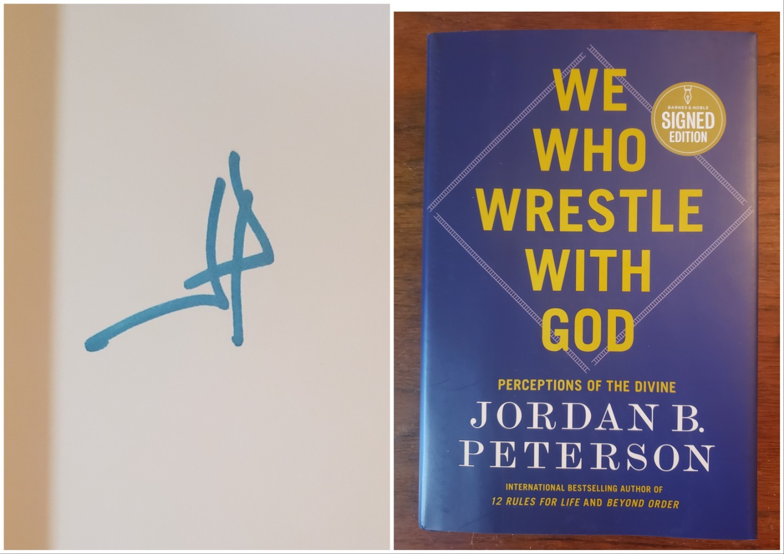 Jordan B. Peterson Signed “We Who Wrestle With God” HC 1st/1st Book Autographed