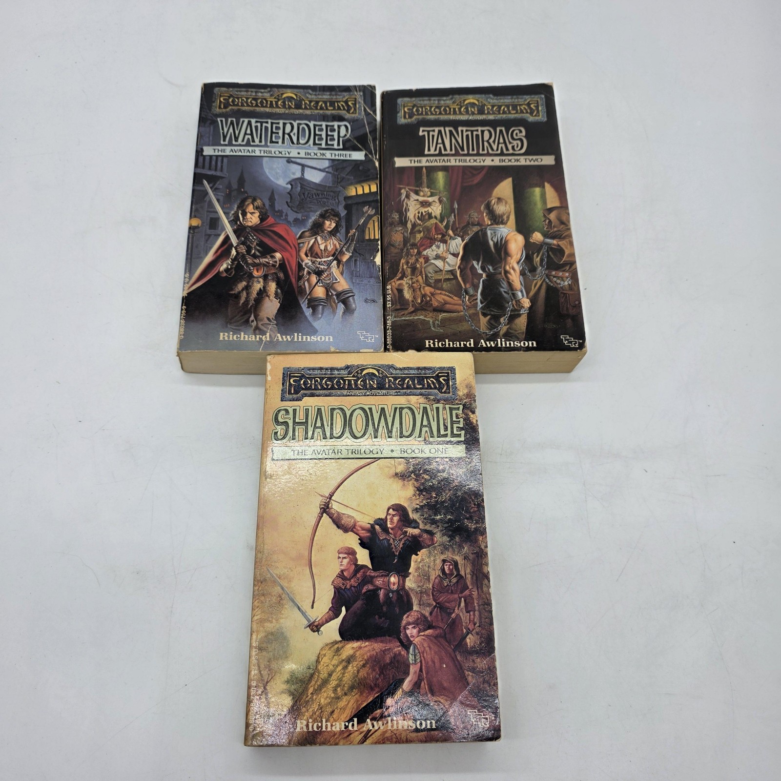 Vintage Forgotten Realms Avatar Trilogy Awlinson TSR PB Lot 3 Multicolor Fantasy