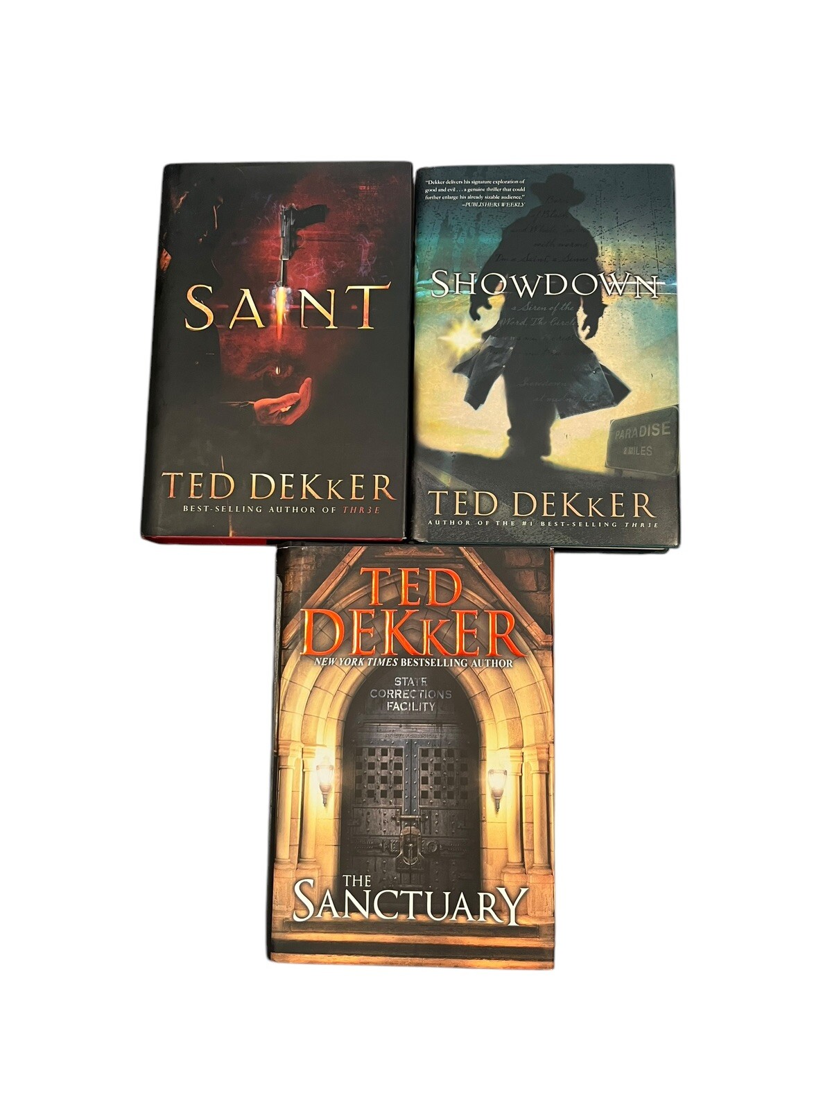 Ted Dekker Hardcover Book Lot | Skin Saint Showdown Sanctuary Priests Graveyard