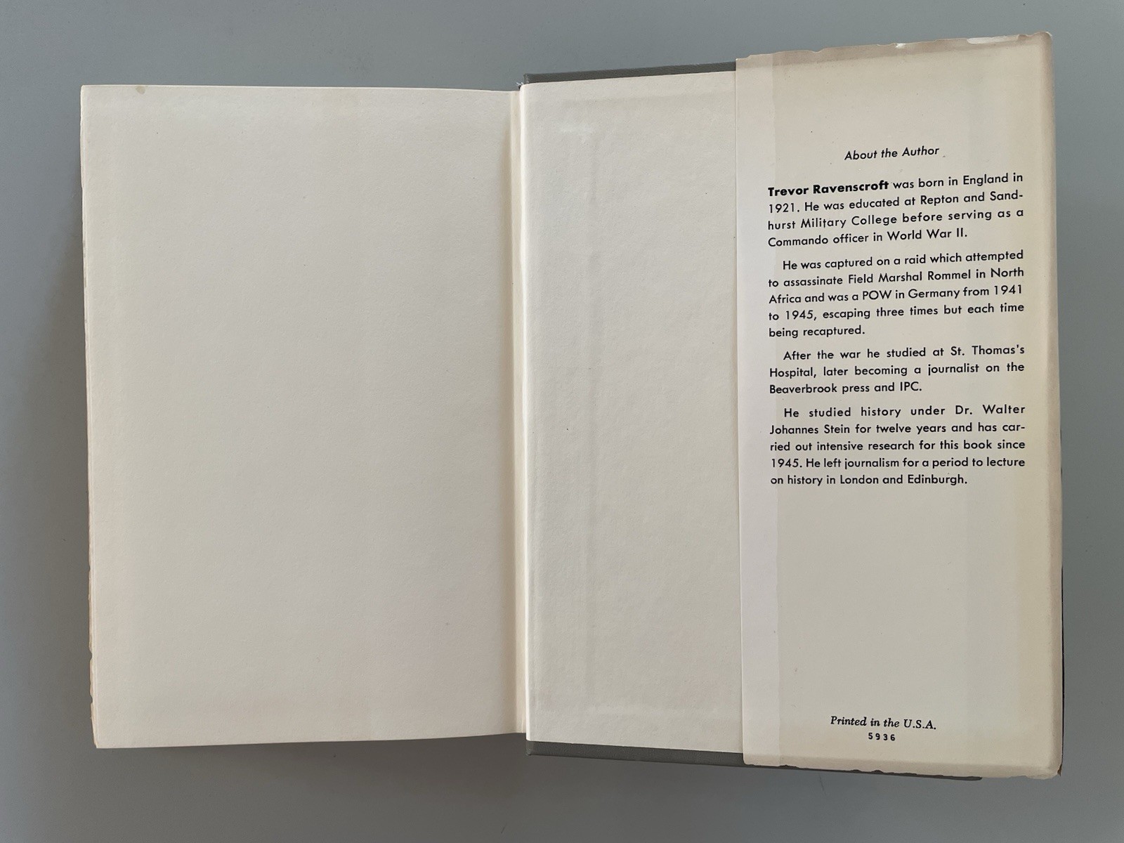The Spear of Destiny. Trevor Ravenscroft. 1973. HC/DJ [occult power, Hitler]