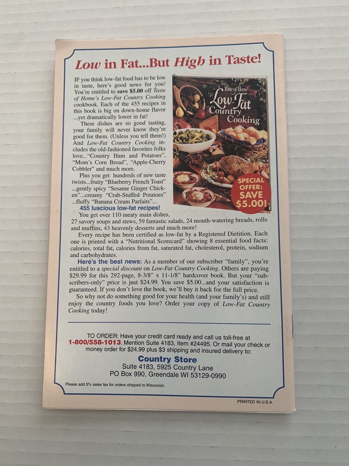 Vintage The Country Cooking Recipe Collection Cookbook Vegetable Dishes 34 Pages