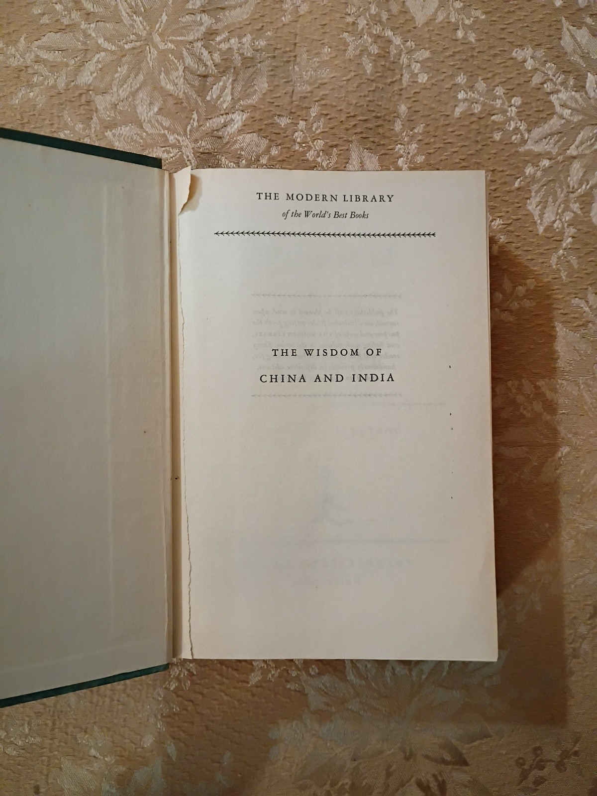 The Wisdom of China and India 1942 Lin Yutang Modern Library HC Anthology Book