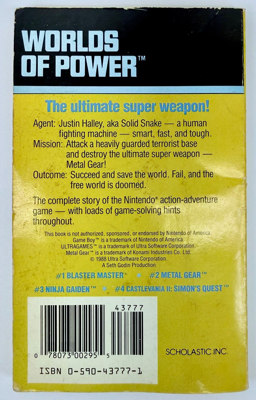 Metal Gear Worlds of Power #2 Nintendo Video Games Paperback Book