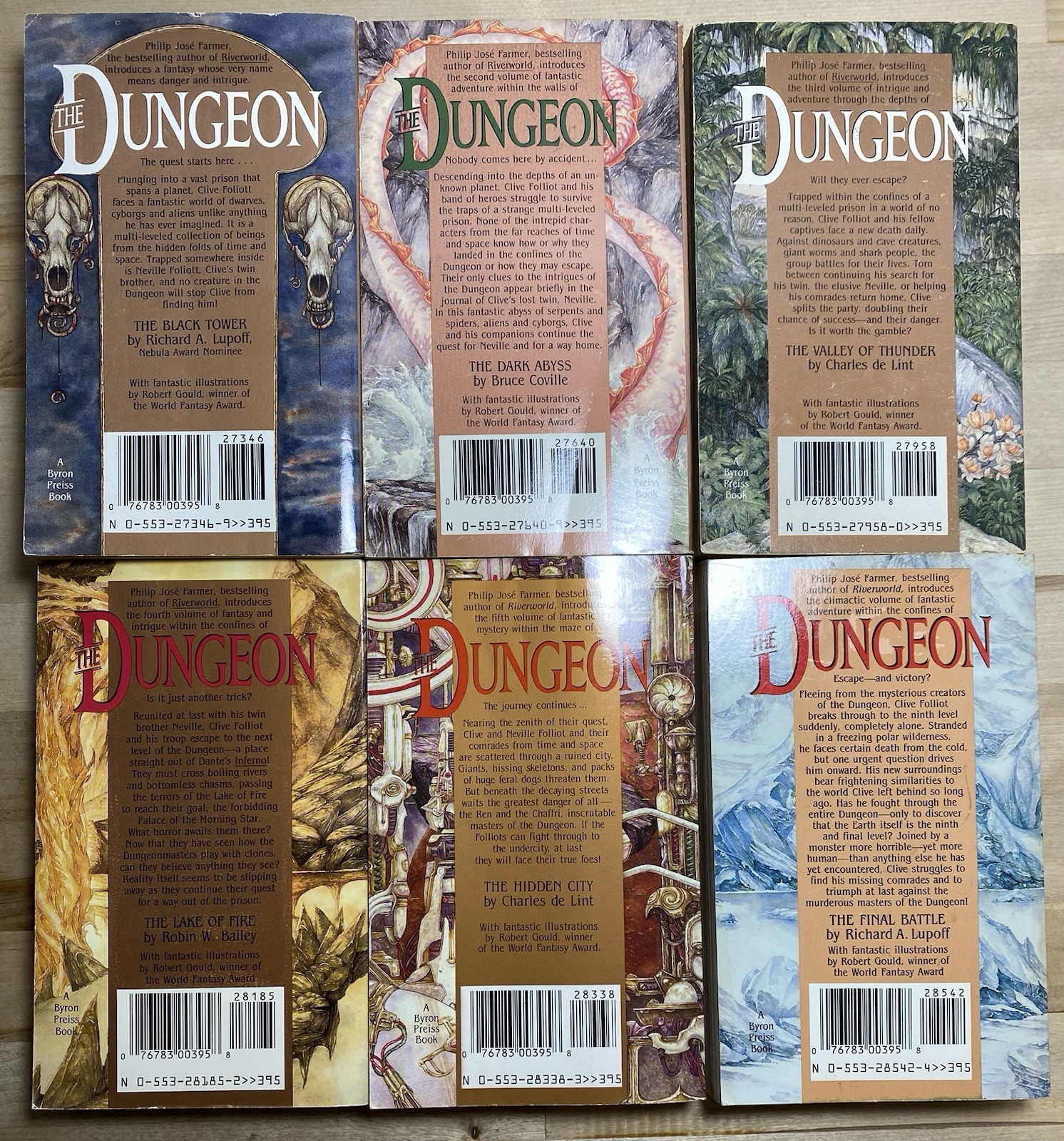 Philip Jose Farmer’s The Dungeon 1-6 1st Printings