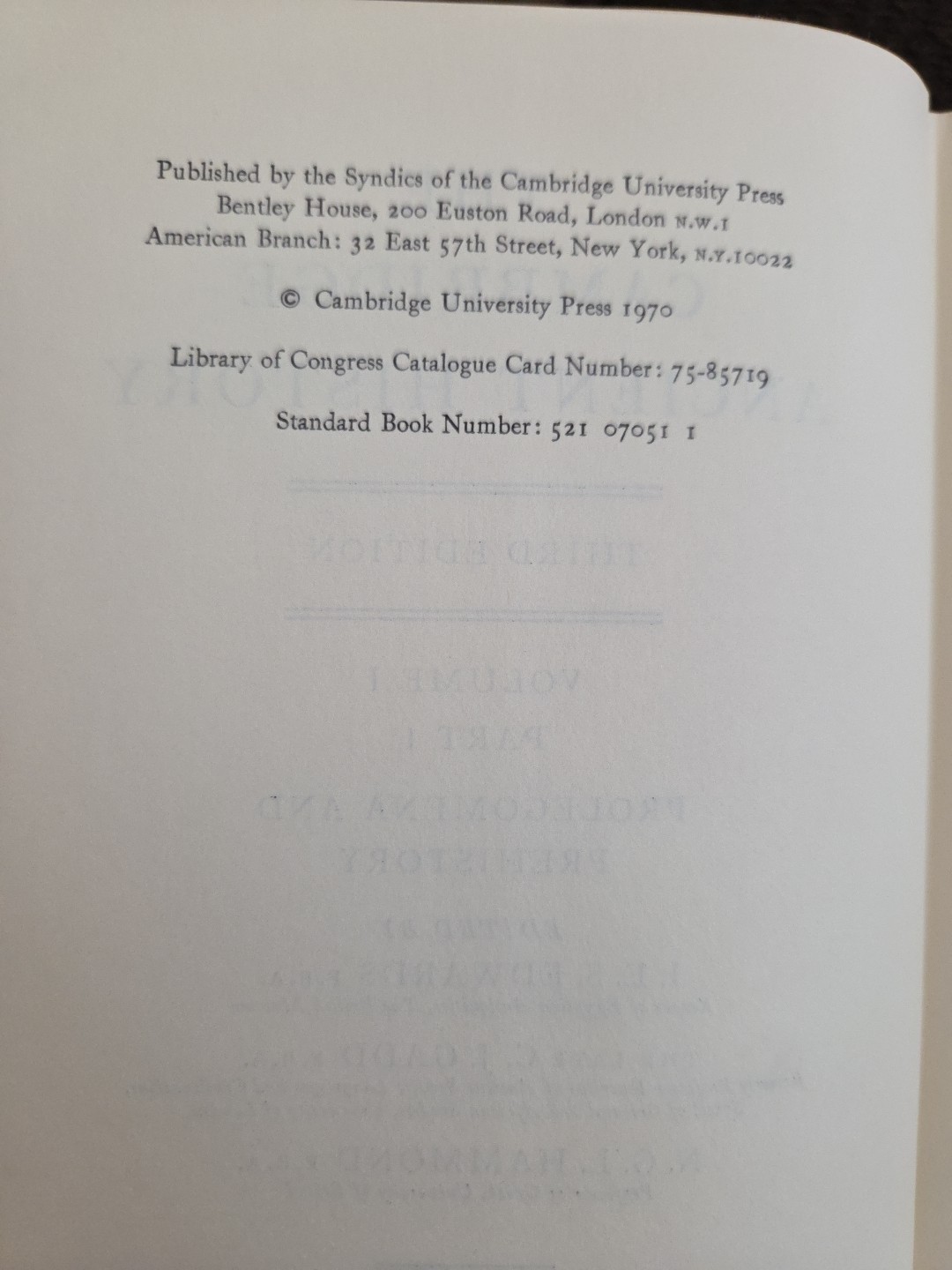 The Cambridge Ancient History Volumes 1 & 2 Parts 1 & 2 Vintage 1970 HCDJ W/Maps