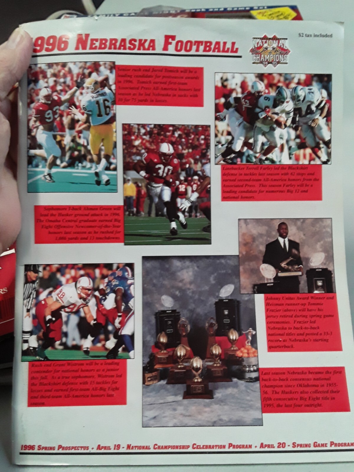 Nebraska Cornhusker 1994-1995 Football Natl Champs 5 books VG 240321