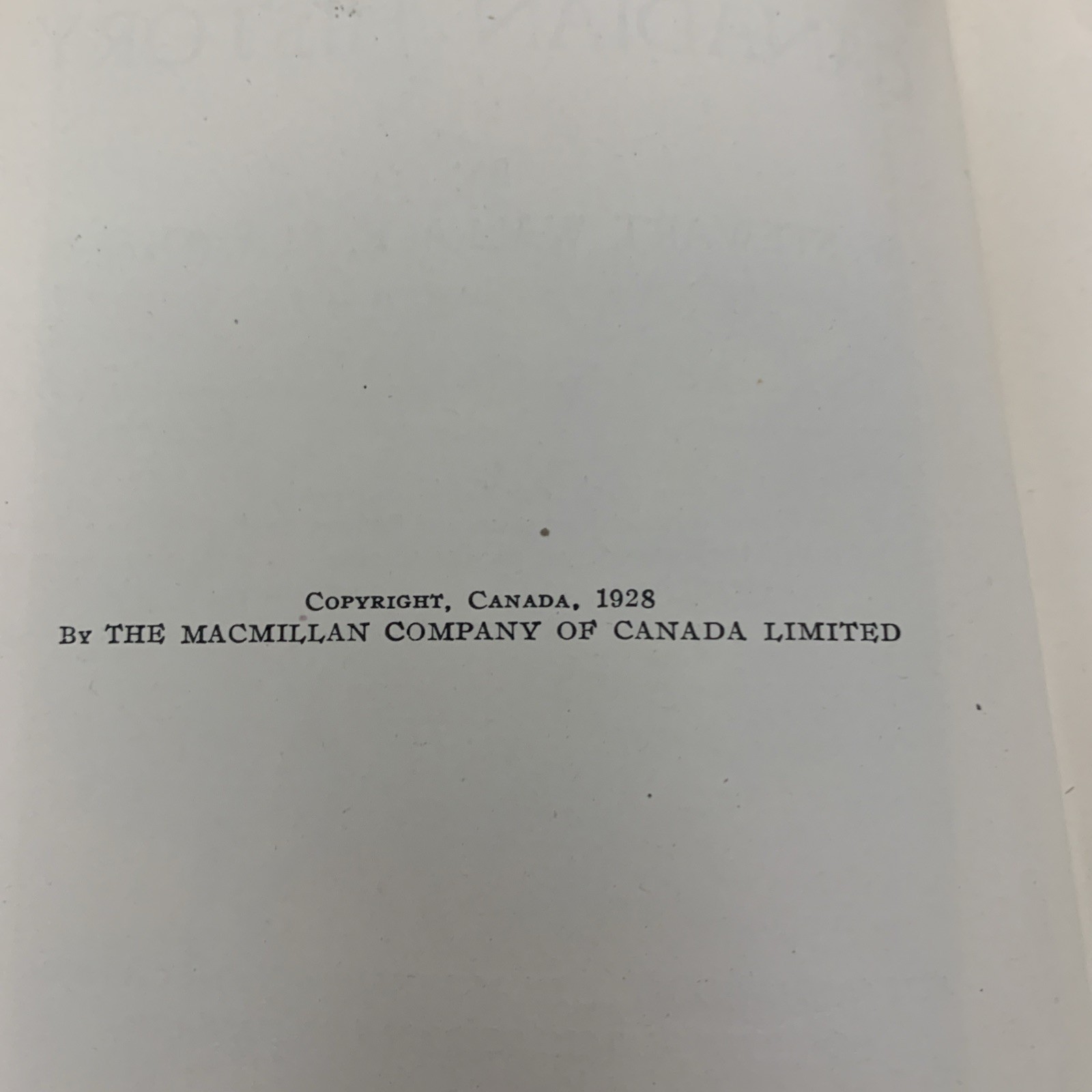 A First Book of Canadian History W Stewart Wallace 1928 Macmillan BB837