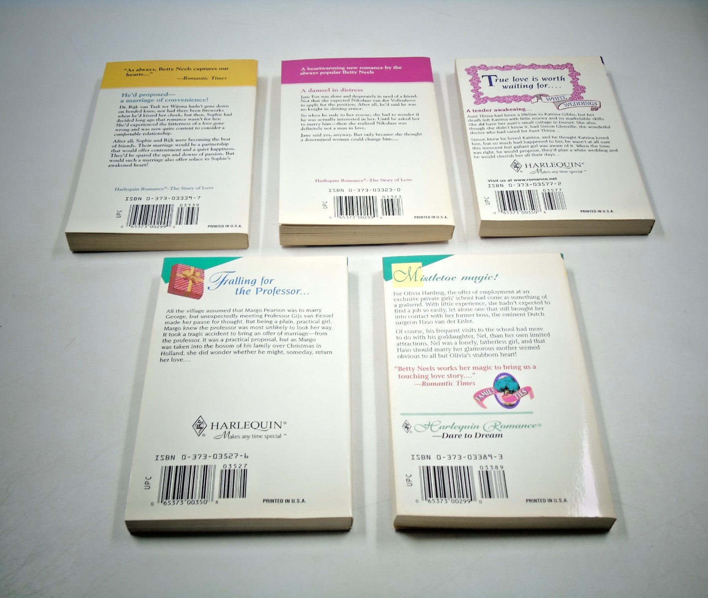 Vintage Lot of 10 Betty Neels Harlequin Romance Paperback Books, See Description