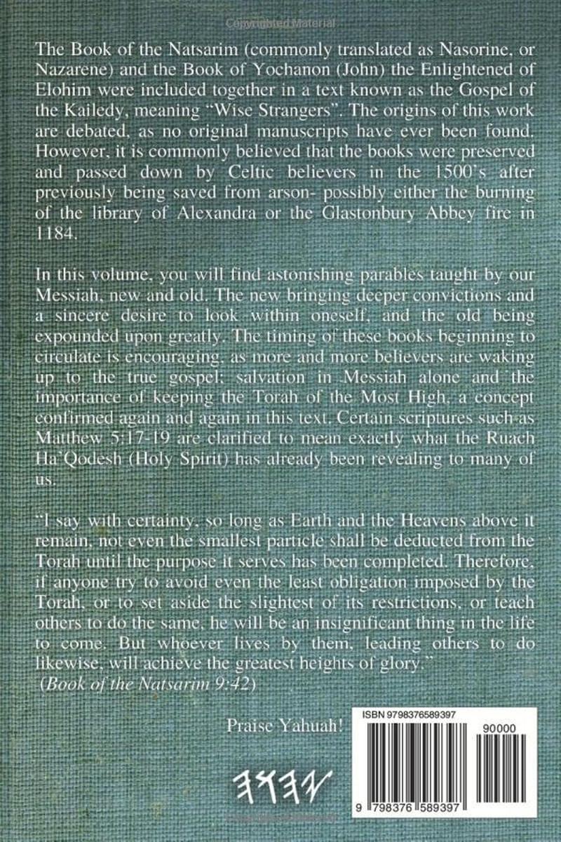 The Books of the Natsarim and the Enlightened Ones: Restored Names Version