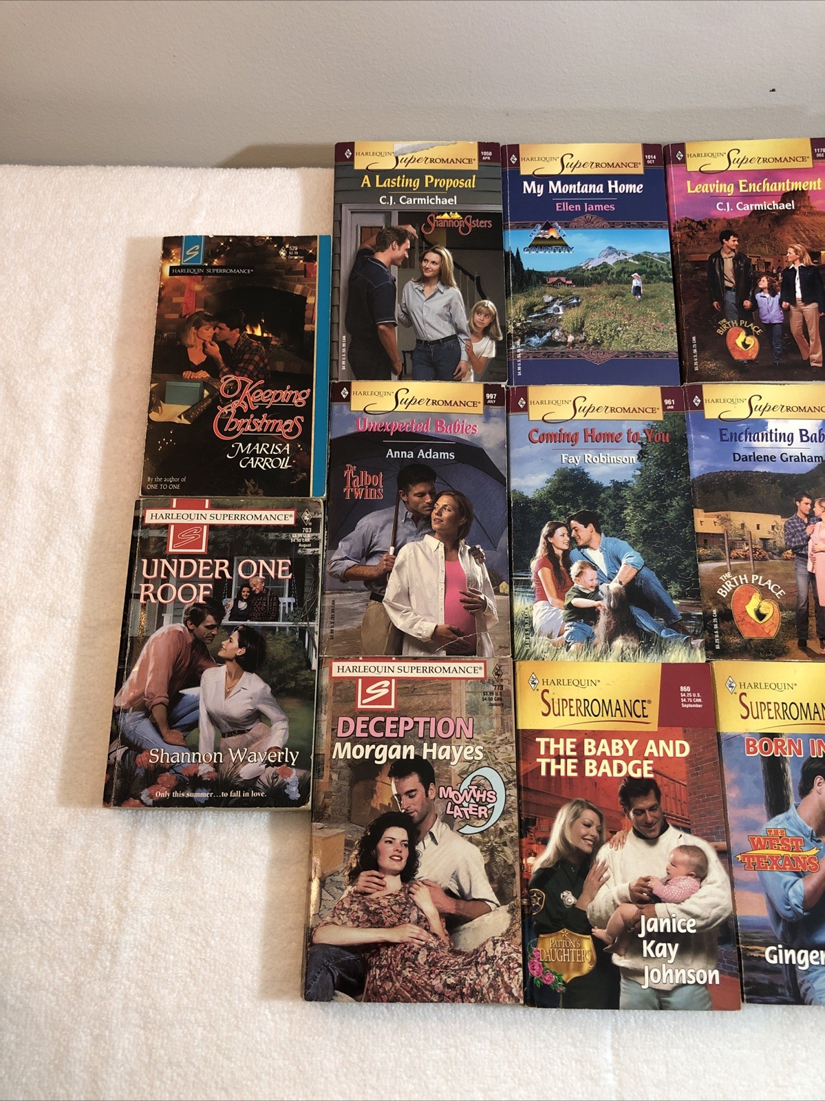Vtg Lot of 17 Mixed Harlequin Super-Romance Novel Paperbacks From 1990s / 2000s