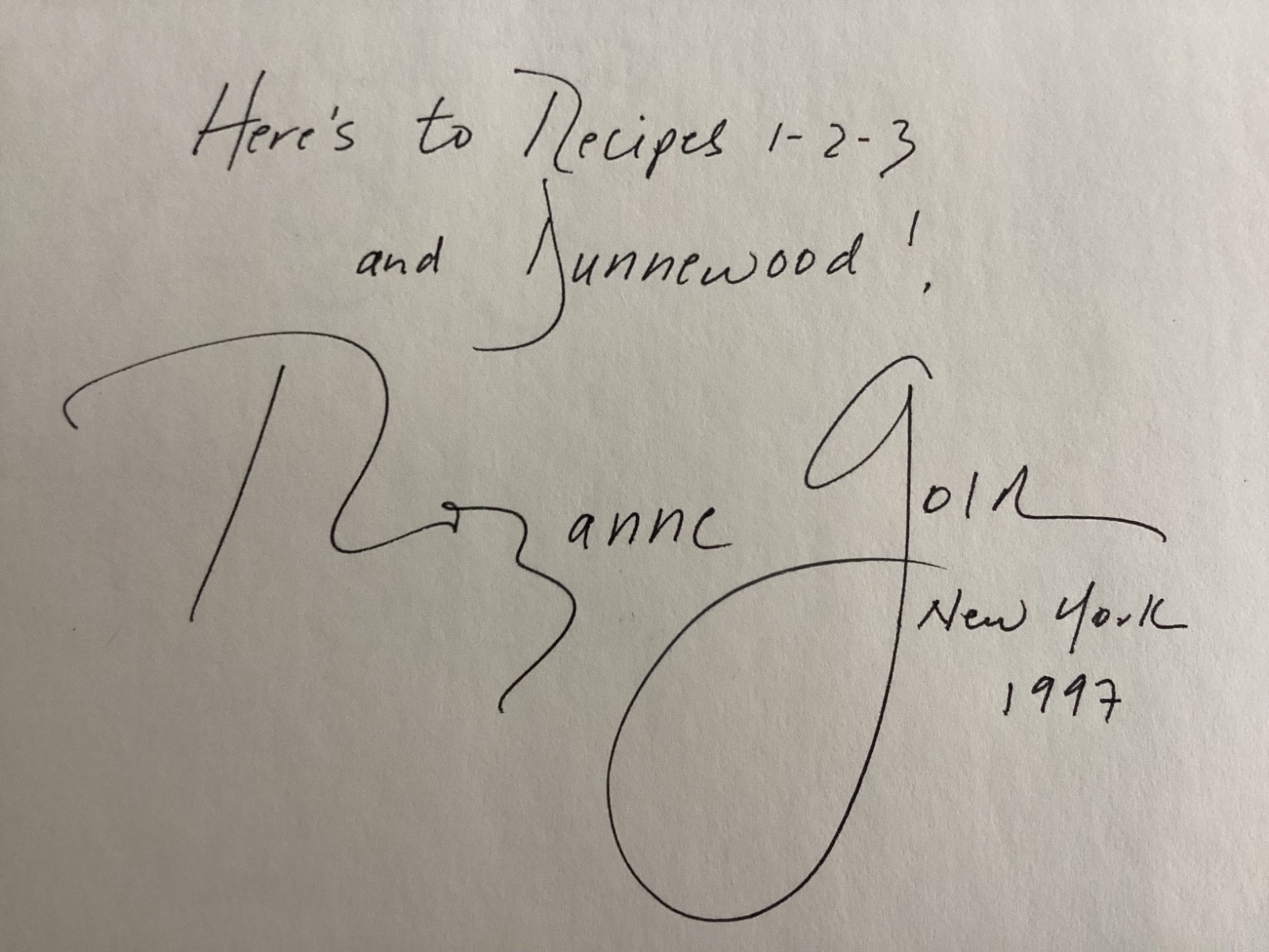 *Signed* A New World of Taste: Recipes 1-2-3 by Rozanne Gold (1996, HCDJ + Slip)