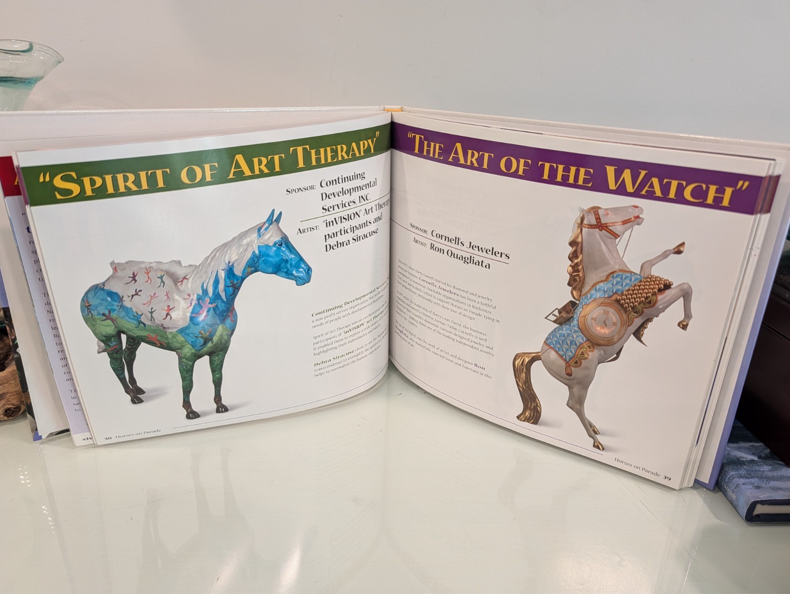 Horses On Parade Rochester NY Colorful Hardback Book Art Project Coffee Table