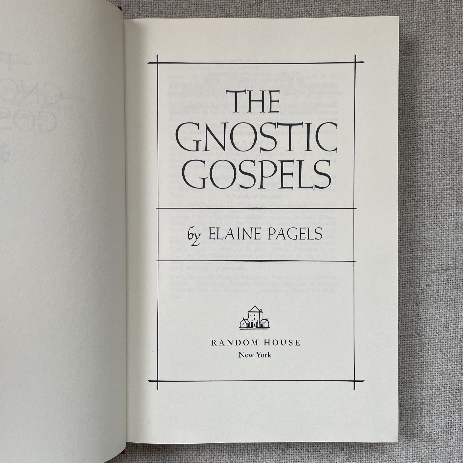 The Gnostic Gospels by Elaine Pagels 1979 HC DJ First Edition