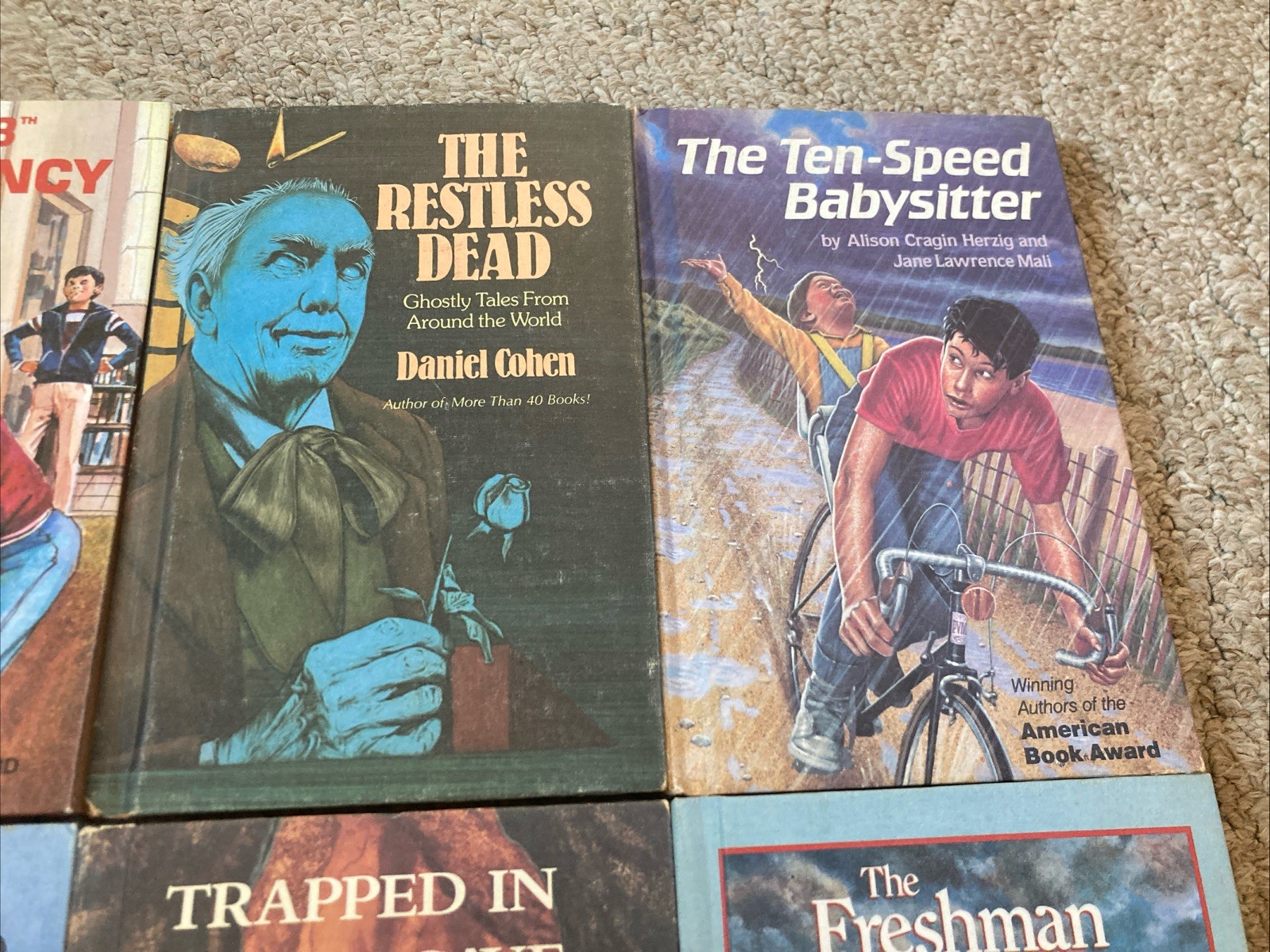 Vintage 80s Just For Boys 6 Book Lot Weekly Readers Hardcover HC Readers YA