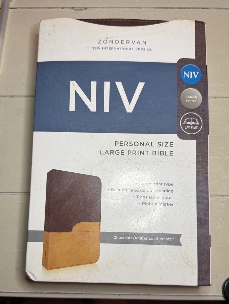 NIV Bible Large Print DuoTone in Box No Shrink Wrap