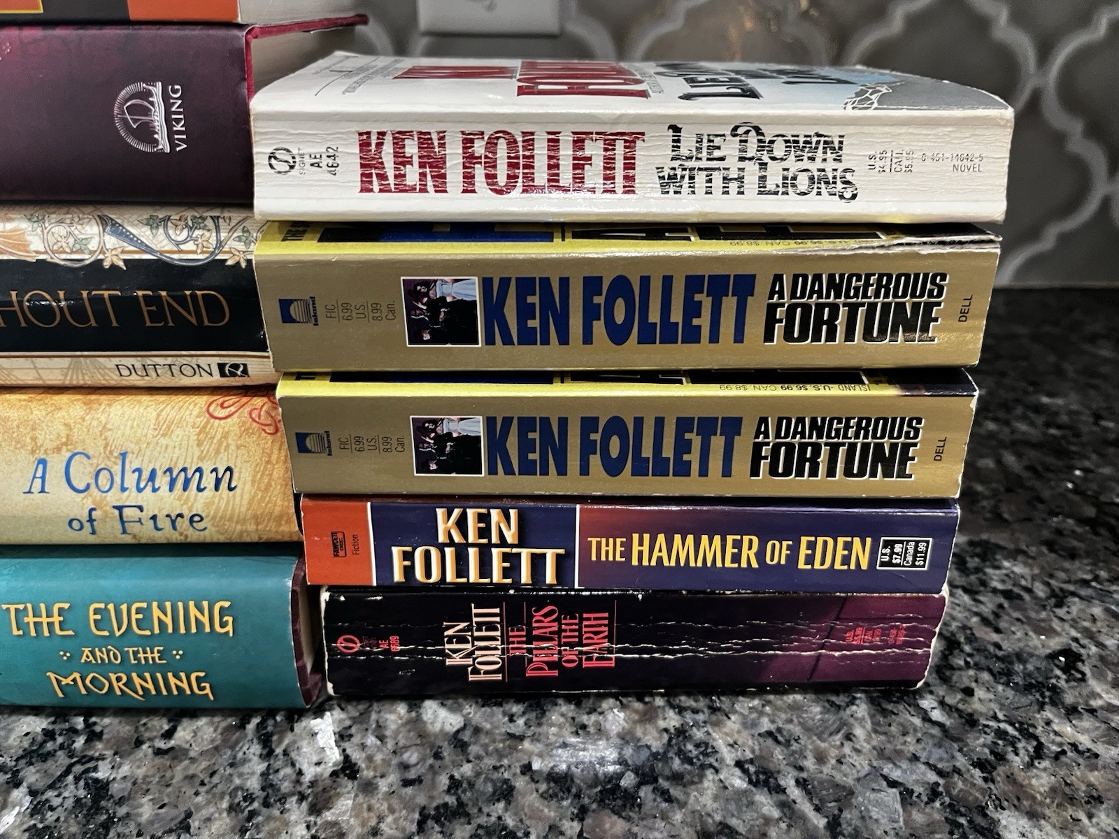 KEN FOLLETT 10 Book Lot from: Kingsbridge Series And Never Hornet Flight Hb Pb