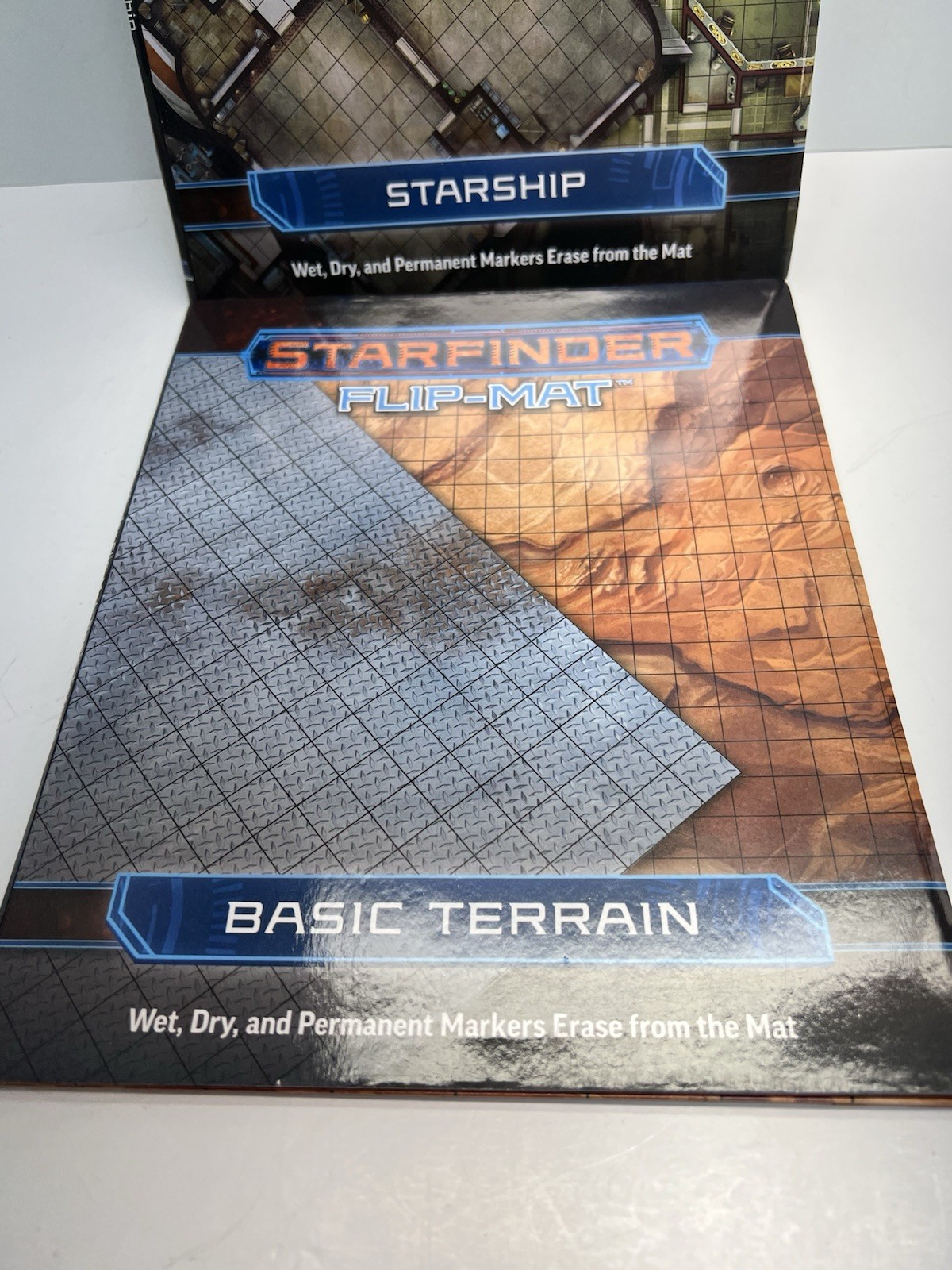 2 Starfinder Flip-Mats : Starship & Basic Terrain by Paizo Staff (2018, Game)