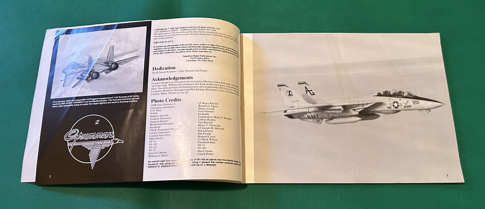 F-14 Tomcat In Action Aircraft Number 105 Fighter Jet Book by Al Adcock