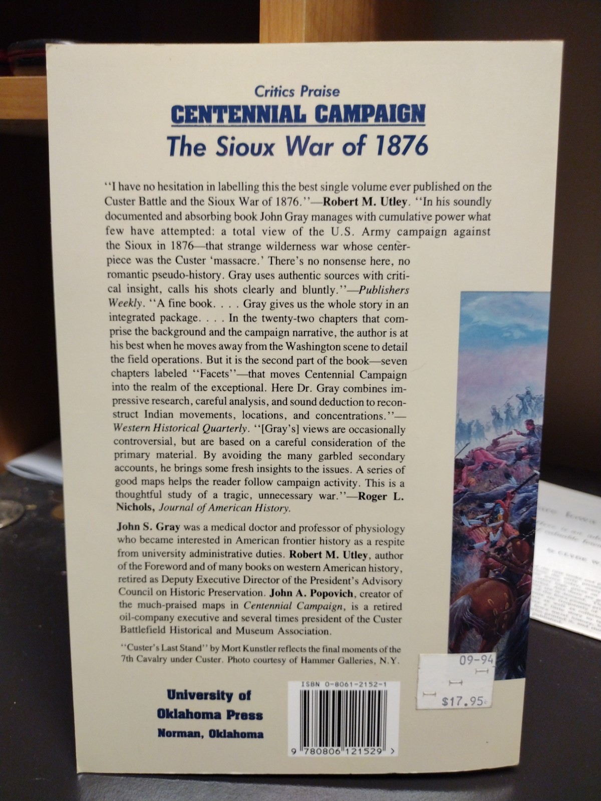 Centennial Campaign : The Sioux War Of 1876 by John S. Gray (1988, Trade…