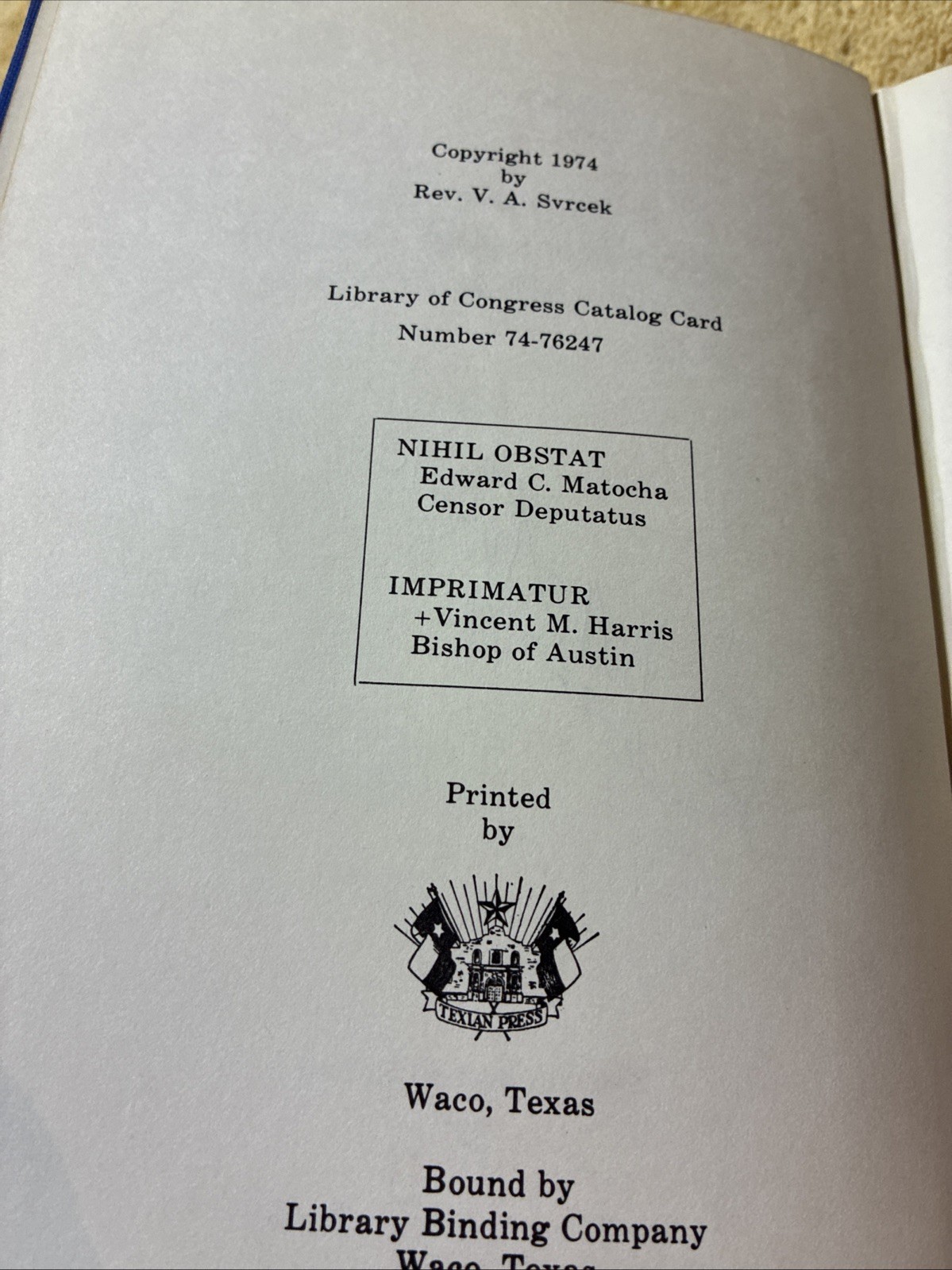 A History of the Czech-Moravian Catholic Communities of Texas – SIGNED