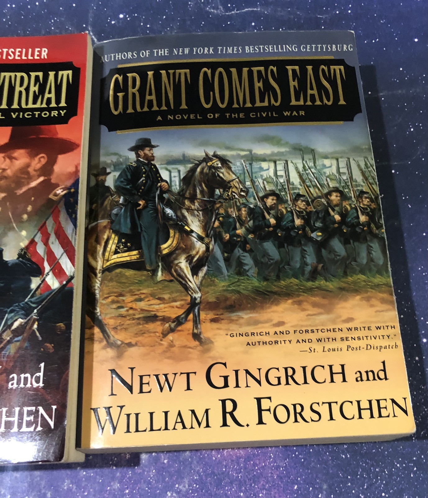 Newt Gingrich William R. Forstrchen 2 Civil War Books lot Never Call Retreat