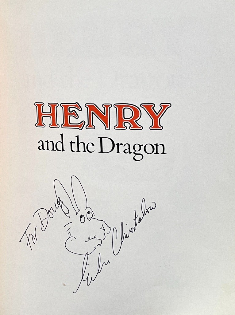 Henry and the Dragon by Eileen Christelow Signed Inscribed HC Dust Jacket