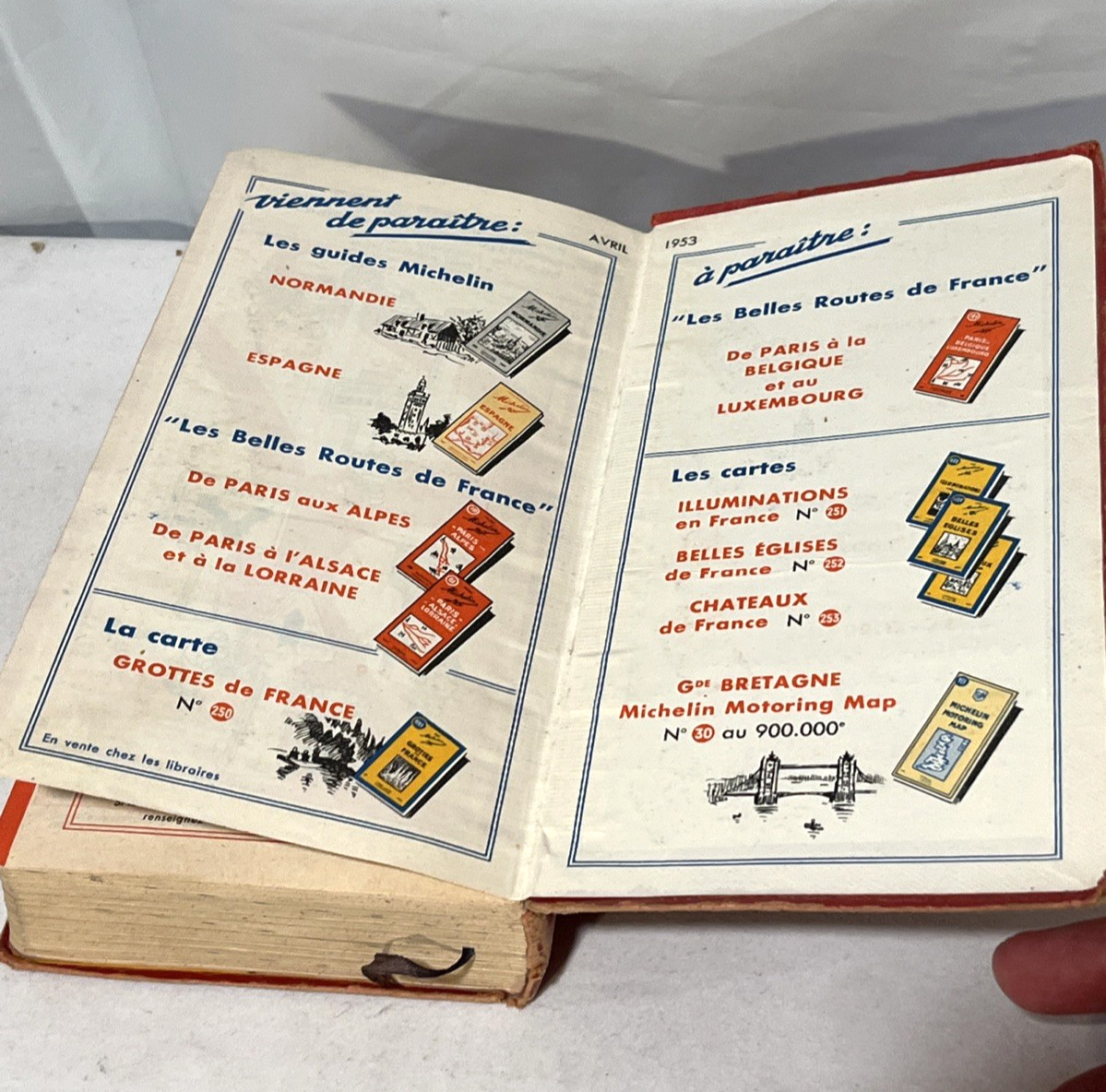 RARE Original Vintage Guide Du Pneu Michelin 1953 France Ooh la la!