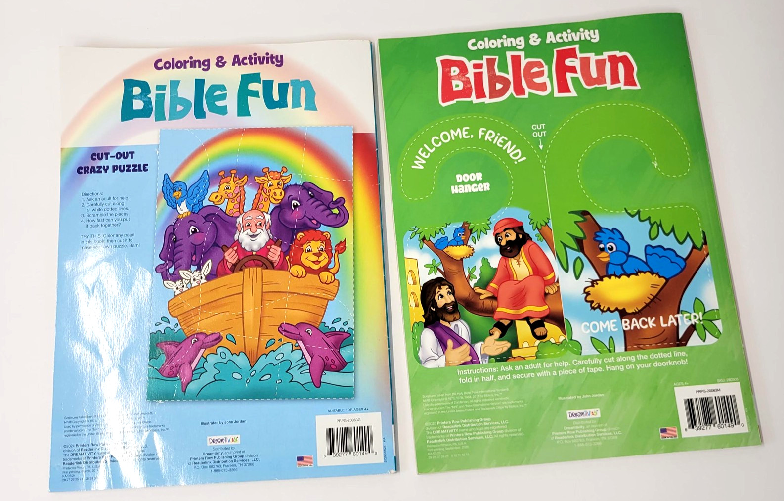 Bible Fun Coloring & Activity Books Set 2 Dreamtivity All Aboard Hey There