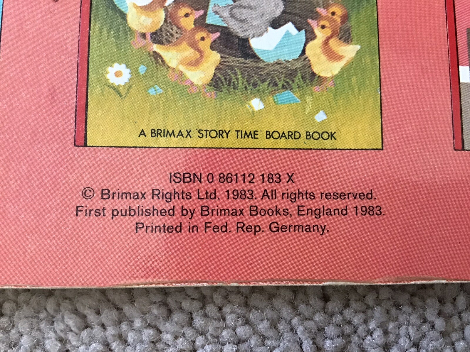 Two Vintage 1983 Brimax Story Time Board Books The Gingerbread Man/Goldilocks