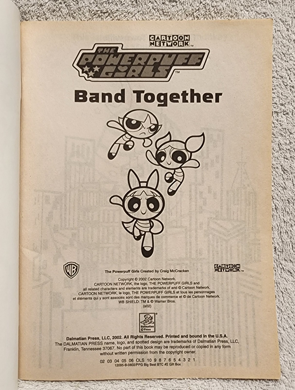 Powerpuff Girls Band Together & Blossom Bubbles Buttercup Coloring Books PB 2002