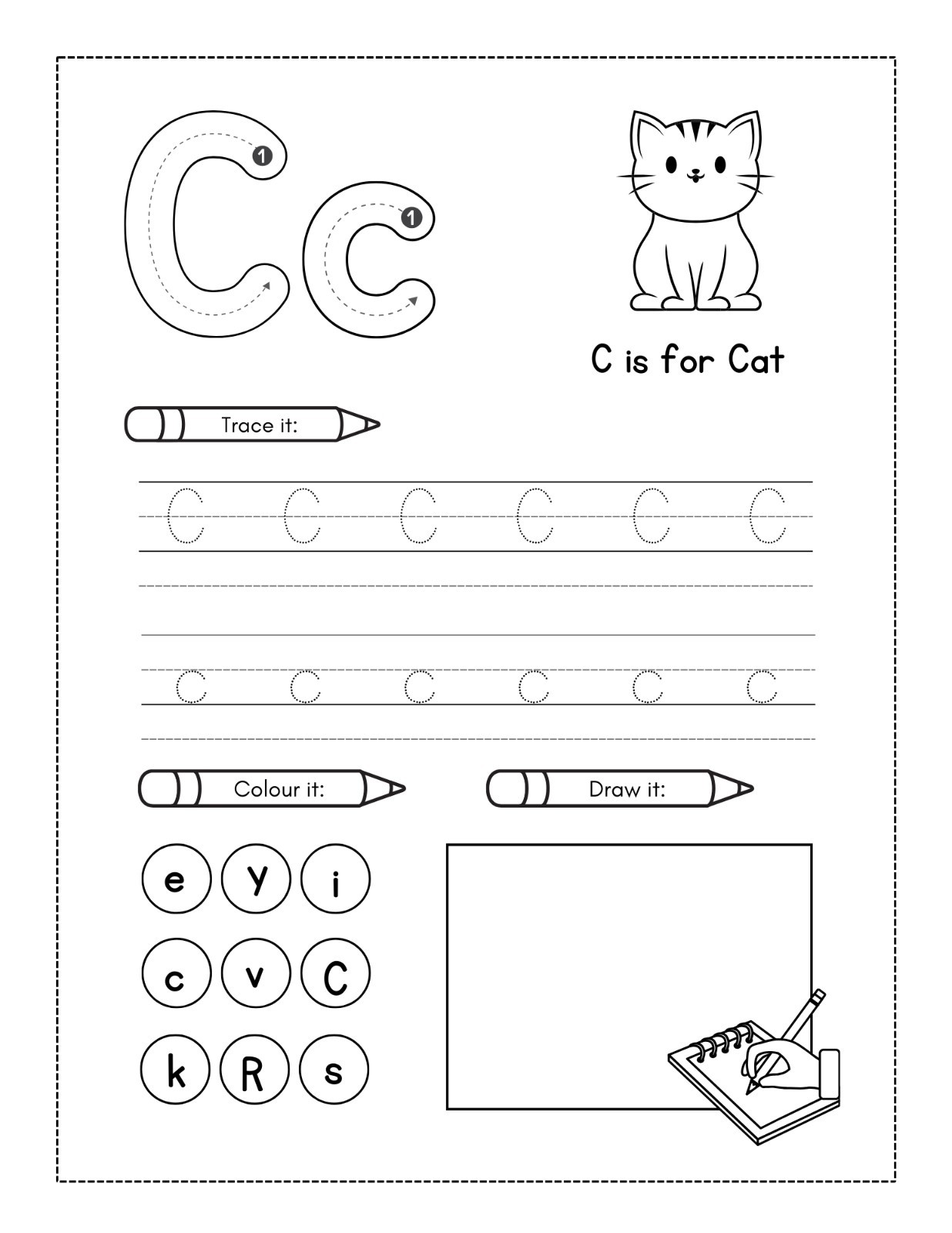 DIGITAL CONTENT – Preschool Alphabet Workbook 135 Pages PRINTING REQ’D