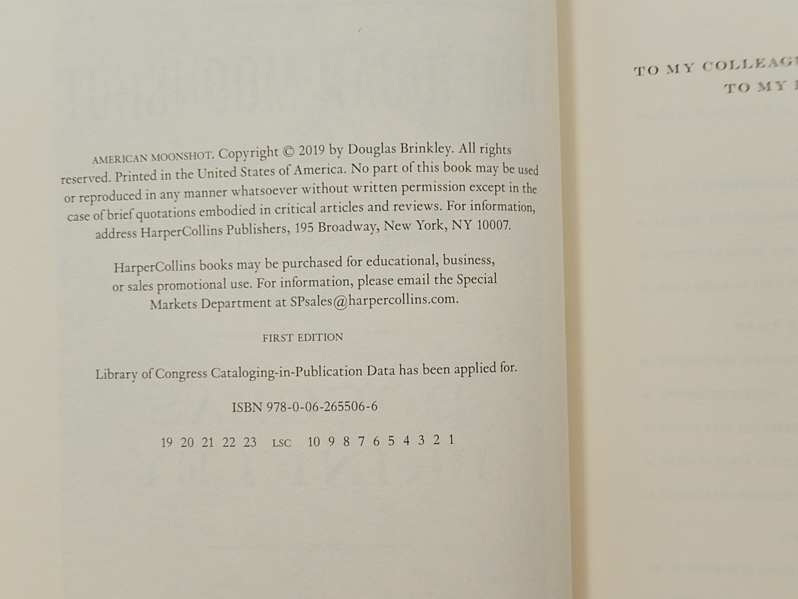 American Moonshot: John F. Kennedy & the Space Race by Douglas Brinkley, SIGNED