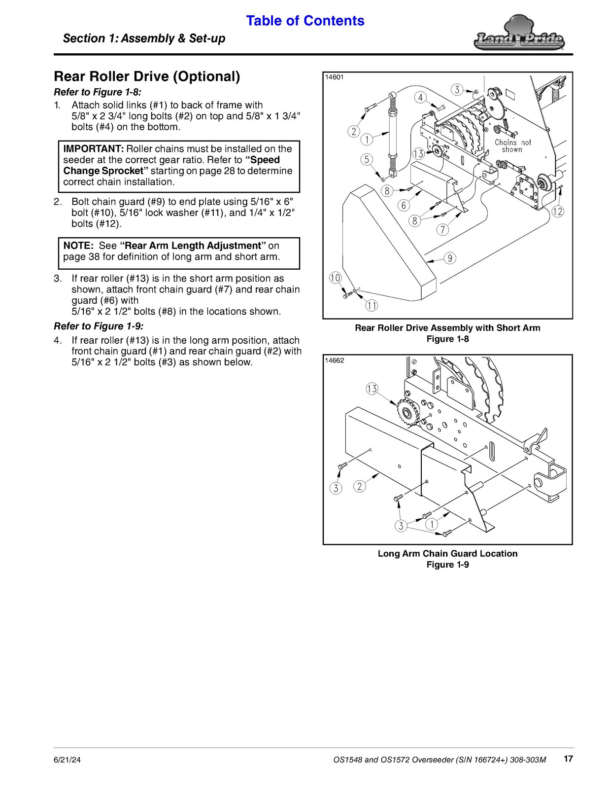 LAND PRIDE OS15 Series Overseeders Operators Manual – WIRE BOUND – TOUGH COVERS