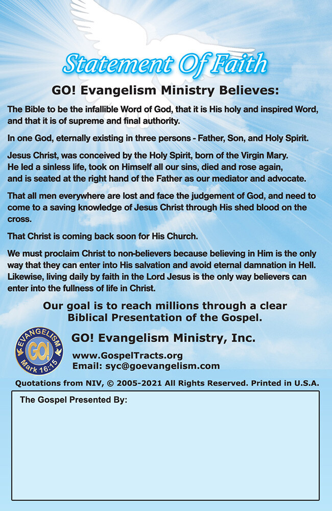Bible, Gospel English Tracts(NIV) in 4 Covers, Pack of 40, 12 Pages Each