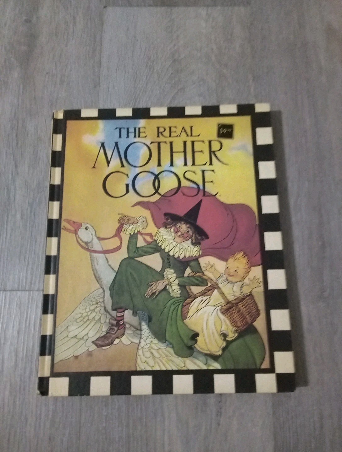 Vintage 1976 The Real Mother Goose Hardback Nursery Rhymes Book 12×9.25″