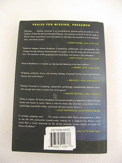 Missing Presumed Susie Steiner 2016 HC/DJ Manon Bradshaw Mystery Intrigue Drama