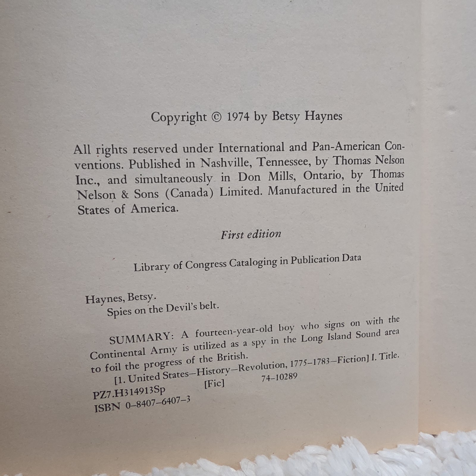 *SIGNED* *FIRST EDITION* Spies on the Devil’s Belt by Betsy Haynes (Hardcover)
